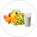 Fruit diet with milk